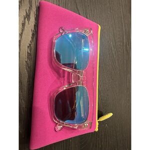 Stella McCartney Kids Sunglasses Mirror Tint Square Clear And Silver